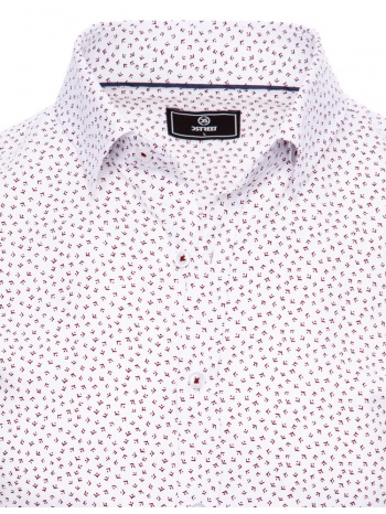 λευκό ανδρικό κοντομάνικο πουκάμισο dstreet σε προσφορά