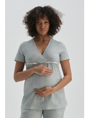 dagi πιτζάμες μητρότητας top - πράσινο - απλό σε προσφορά