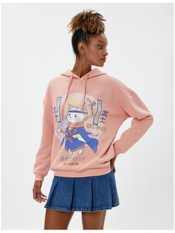 koton anime sweatshirt hoodie long sleeve printed σε προσφορά