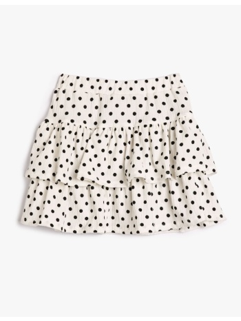koton frilled mini skirt with polka dots and elastic waist σε προσφορά
