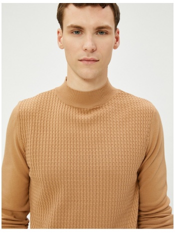 koton half turtleneck sweater knitwear textured slim fit σε προσφορά