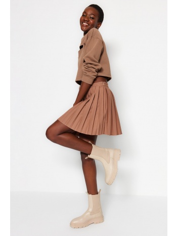 trendyol light brown woven skirt