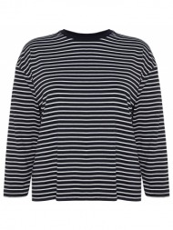 trendyol curve navy striped sweatshirt