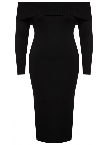 trendyol curve black carmen collar knitwear dress σε προσφορά