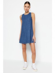 trendyol φόρεμα - μπλε - basic