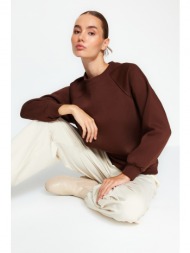 trendyol sweatshirt - brown - regular fit