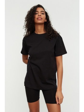 trendyol pajama set - black - plain σε προσφορά