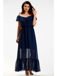 awama γυναικείο φόρεμα a573 σκούρο μπλε