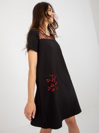 μαύρο φόρεμα δεξίωσης με κοντά μανίκια σε προσφορά