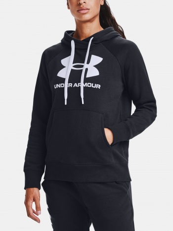 under armour φούτερ rival fleece logo hoodie-blk - γυναικεία σε προσφορά