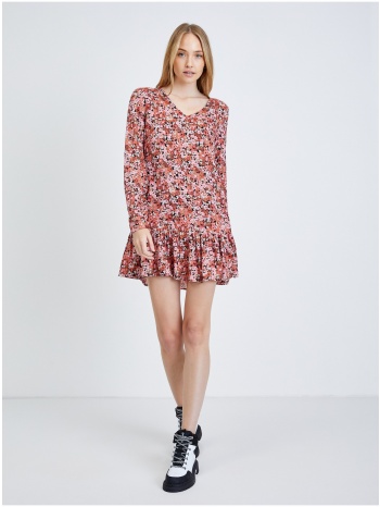 red-pink floral dress noisy may bella - women σε προσφορά