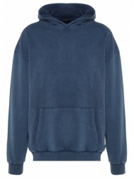trendyol indigo men`s limited edition basic relaxed hoodie with a faded effect 100% cotton sweatshir