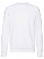 men`s white sweatshirt set-in sweat fruit of the loom