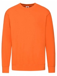 orange men`s sweatshirt lightweight set-in-sweat sweat fruit of the loom