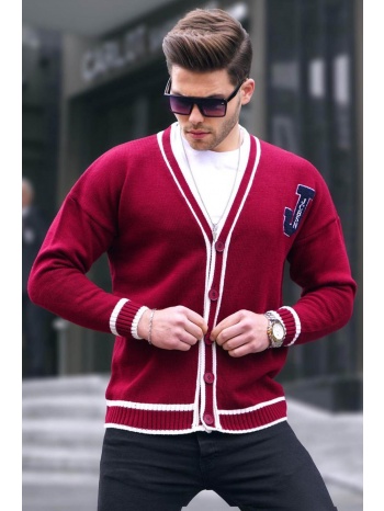 madmext claret red men`s knitwear cardigan 6314 σε προσφορά