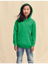 green children`s sweatshirt classic kangaroo fruit of the loom