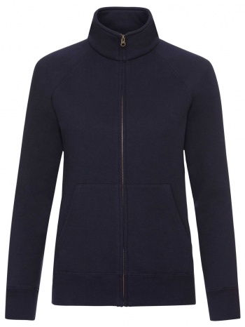 navy blue women`s sweatshirt with stand-up collar fruit of σε προσφορά