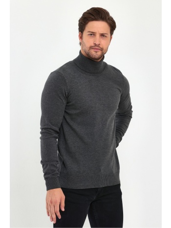 lafaba men`s anthracite turtleneck basic knitwear sweater σε προσφορά