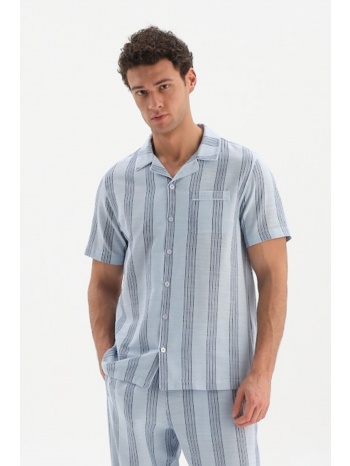 dagi light blue striped woven shirt σε προσφορά