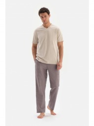 dagi weave gray checkered pajama bottoms