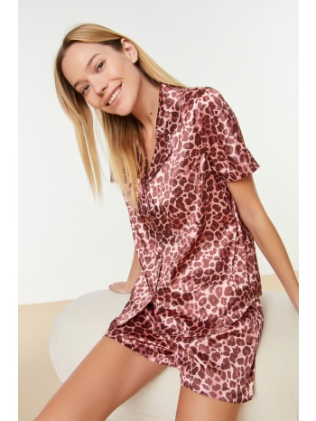 trendyol pajama set - pink - plain σε προσφορά