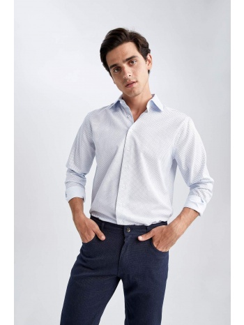 defacto modern fit italian collar long sleeve shirt σε προσφορά