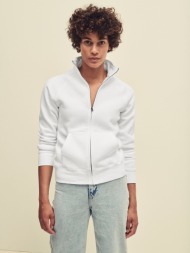 white women`s sweatshirt with stand-up collar fruit of the loom