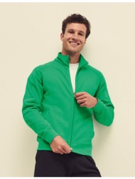 green men`s sweatshirt lightweight sweat jacket fruit of the loom