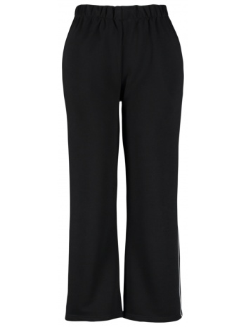trendyol curve black wide-cut thick knitted sweatpants σε προσφορά