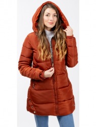 women`s quilted jacket glano - orange