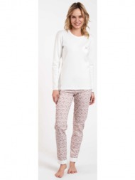 juliana ́s pyjamas, long sleeves, long legs - ecru/print