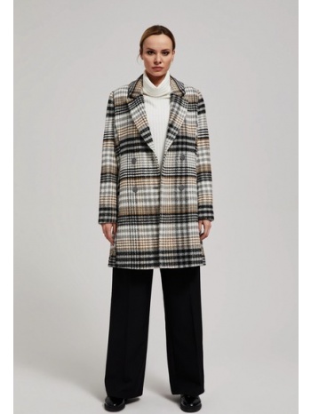 checkered double-breasted coat σε προσφορά