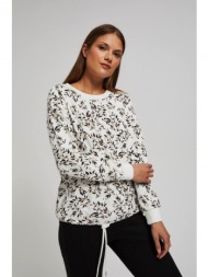 sweatshirt with tie at waist and print