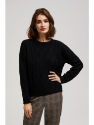 sweater with decorative fabric