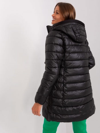 black quilted winter jacket with pockets σε προσφορά