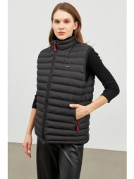d1fference women`s regular fit black inflatable vest with lined waterproof and windproof.