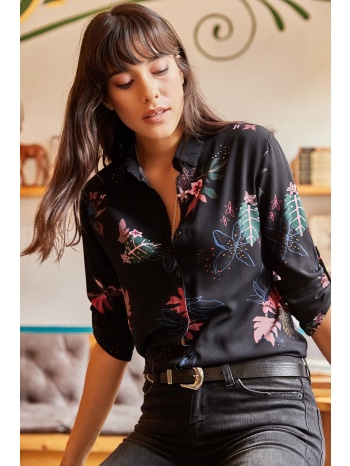 γυναικείο πουκάμισο olalook gml-19000411/black σε προσφορά