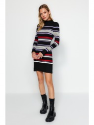 trendyol black mini sweater standing collar dress, sweater dress
