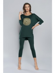 pyjamas mandala 3/4 sleeve, 3/4 leg - green