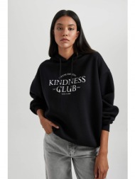 defacto oversize fit slogan long sleeve sweatshirt