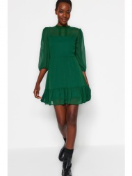 trendyol emerald green lace dress