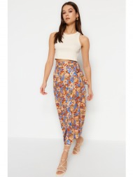 trendyol multi color midi printed woven skirt