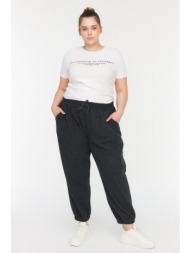 trendyol curve anthracite fine knitted jogger sweatpants