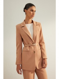 trendyol mink premium regular woven lined blazer jacket