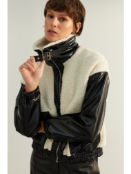 trendyol limited edition μαύρο υπερμεγέθη βελούδινο παλτό