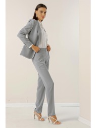 by saygı 2-piece set with pile lined single button jacket and trousers