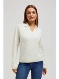 v-neck sweater with collar