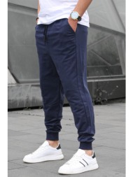 madmext navy blue men`s tracksuits with elastic legs 4800