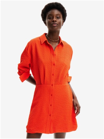 orange women`s shirt dress desigual milwaukee - women σε προσφορά