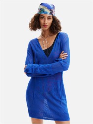 women`s blue women`s beach dress desigual el cairo - women